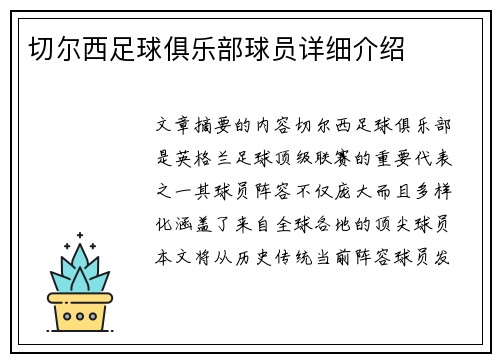 切尔西足球俱乐部球员详细介绍