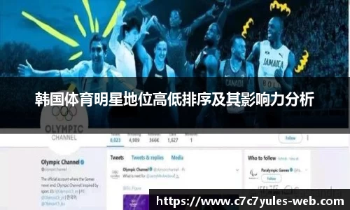 韩国体育明星地位高低排序及其影响力分析